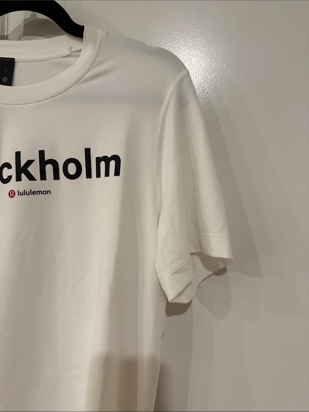 Men's White 'Stockholm' Logo Tee by lululemon athletica - Picture 5 of 7